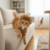 Lockige Haustier-Afro-Perücke Elastisches Band Katzen-Cosplay Kopfbedeckung Katze Lustiges Kopfstück Partys