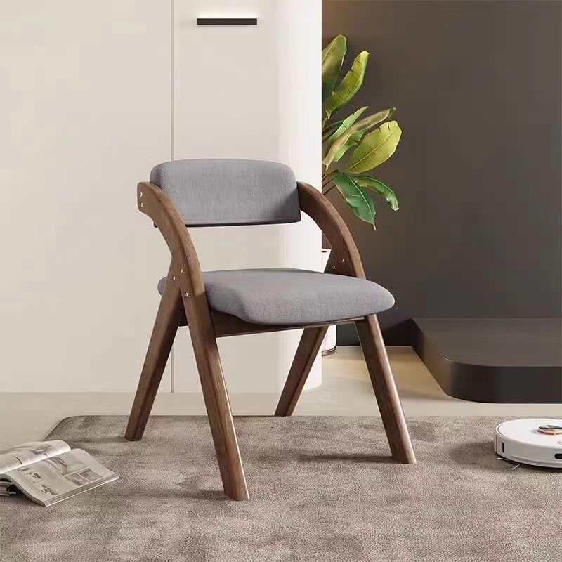 Folding Chair, Wooden Backrest Chair, Solid Wood Dining Chair, Multi-functional Stool, Foldable Chair for Home and Office