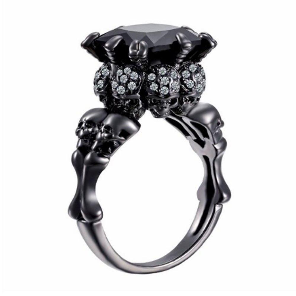 Punk Skull Halloween Rings