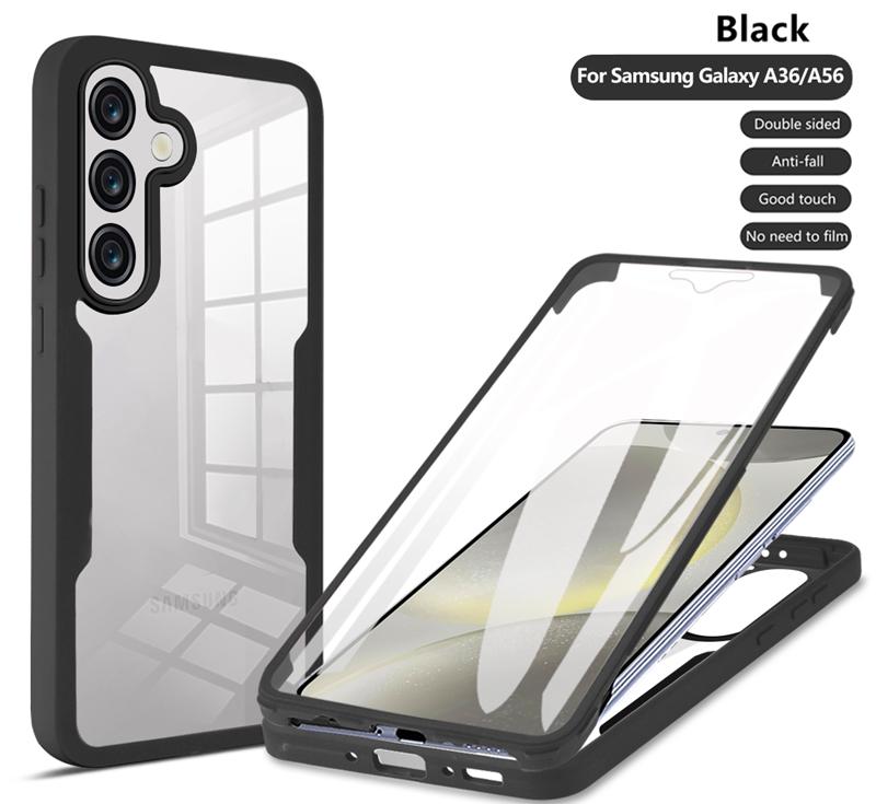For Samsung Galaxy A56 5G Case 360 Full Body Screen Protector Transparent Cases For Galaxy A56 Shockproof Phone Cover