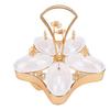 Divided Platter Gold Exquisite Serving Tray with 5 Oval Compartments Handle Lids for Fruits Nuts  
