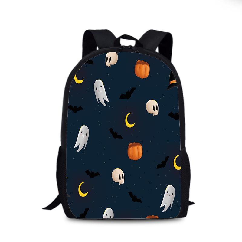 Halloween Fledermaus Kürbis Rucksack Aus Nylonmaterial Für Den Täglichen Gebrauch Und Street Style