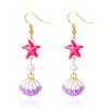 Oceanthemed Shell Ear Studs For Women Summer Fashion Jewelry With Electroplating
