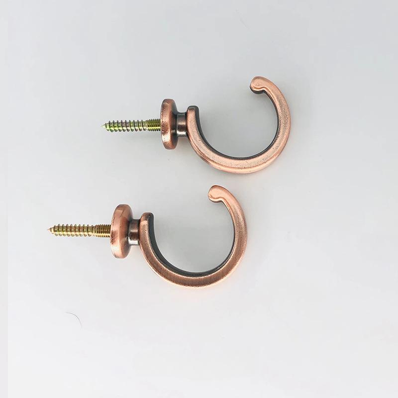 

Крючки для штор Настенные крючки Изогнутые крючки-арки Аксессуары для штор Декоративные настенные крючки из алюминиевого сплава 2pcs