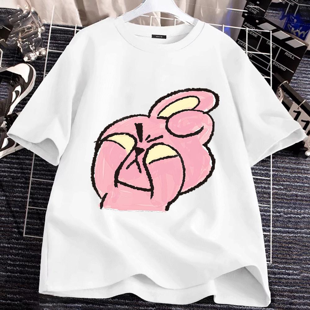 Family Matching Hoodies Cute Pink Cartoon Print ParentChild Hooded Sweatshirt Casual Soft BTS Jersey for Kids Adults Daily Wear 100
