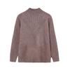 Gerippter Langarm-Hollow-Knit-Pullover für Damen, Lässiger Mock-Neck-Pullover für Herbst & Winter