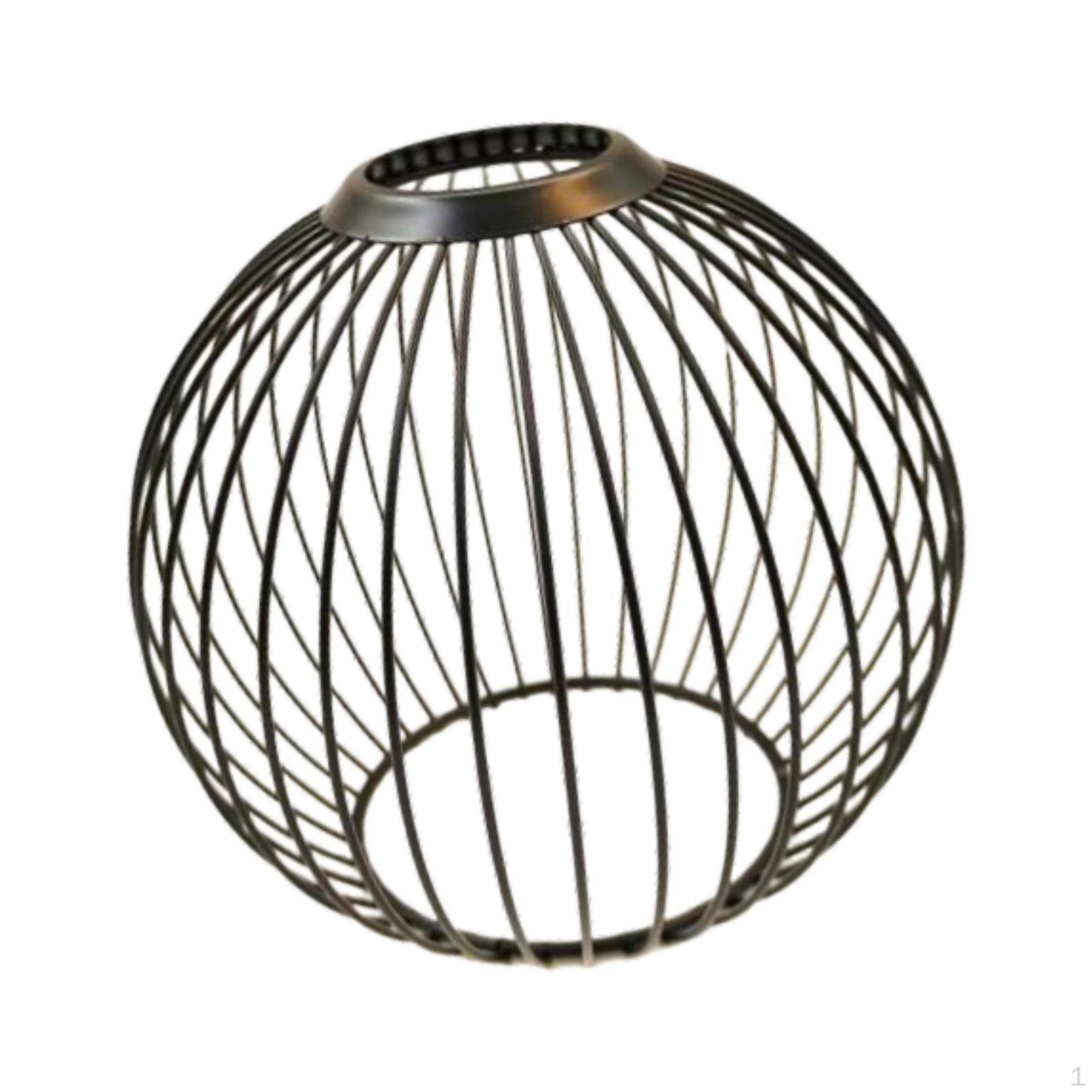 

Металлический абажур, крышка для лампочки, фитинг, абажур для подвесного светильника, промышленная проволочная клетка, держатель-защита Black 14.8x13cm