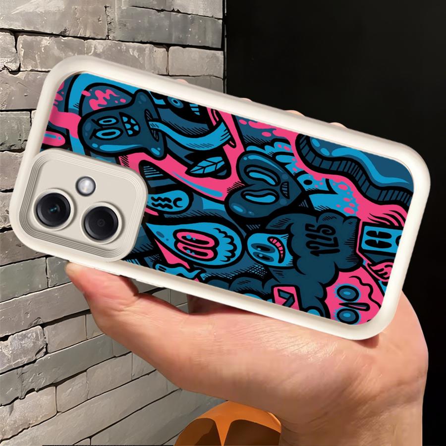Phone Cover Case for Xiaomi Poco F8 C61 X3 NFC C51 X3 Pro C50 Green Graffiti Pattern