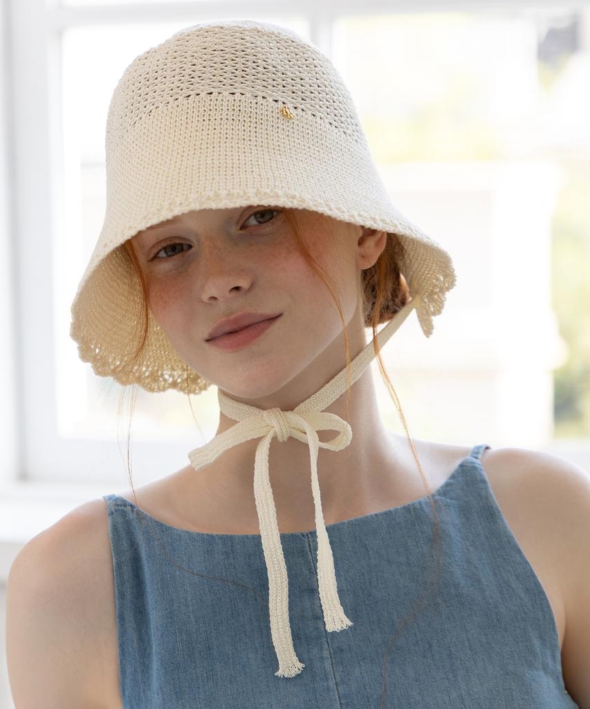 Tatiana Shoe Lace Knit Crochet Ribbon Bucket Hat Ht8184 2 Colors
