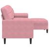 3 Seater Sofa with Footstool Pink 210 cm Velvet