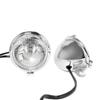 1 Pair Chrome Universal Motorcycle Fog Lights Headlight Lamp DC12V For Harley Touring Sportster XL 883 1200 72 48 Dyna Softail