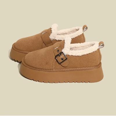 Fashion Designer Platform Plus Velvet Women's Snow Boots Fashion Soft-soled Casual Cotton Shoes Female Increase Ankle Boots for Women