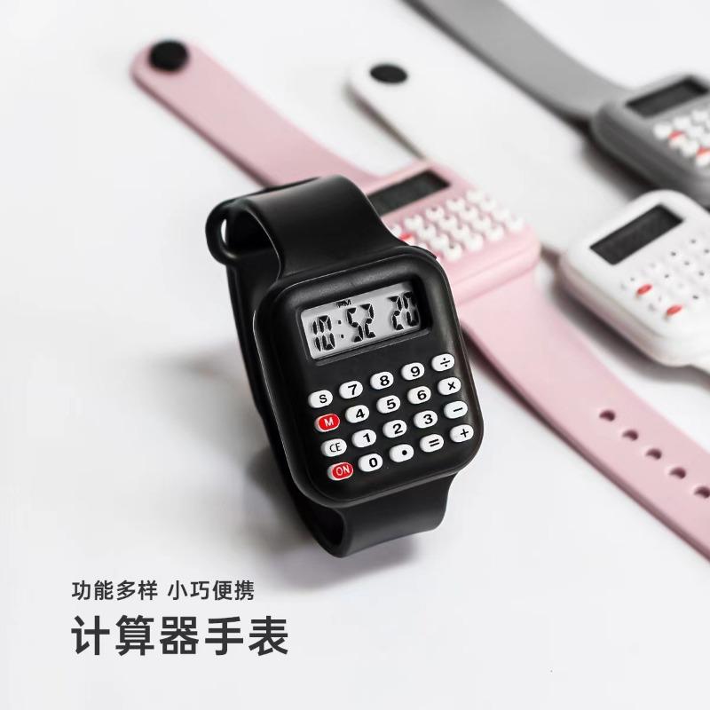 1pz Mini computer elettronico per bambini orologio elettronico conteggio e conteggio date calcolatrice elettronica multifunzione orologio sportivo