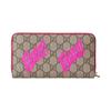 Gucci GG Monogram brand classic two-color print canvas wallet men's beige and pink