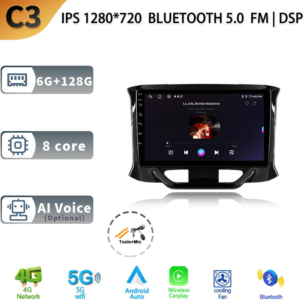 Android 13 Wireless CarPlay Auto Car Radio For LADA Xray X-ray 2015-2019 Multimedia 4G WIFI GPS Navigation Screen