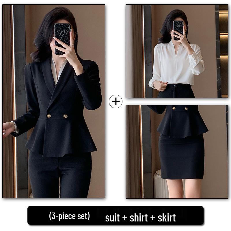 Women's High-End Professional Spring/Summer Suit for Office, Hotel, and Beauty Salon
