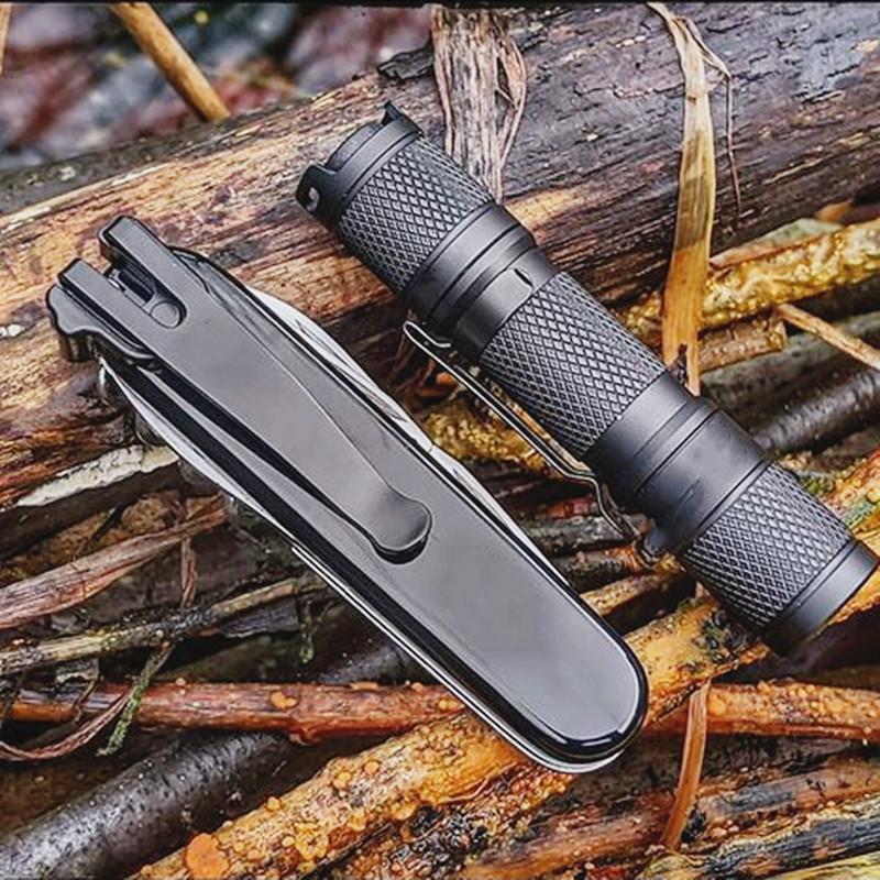 Ryggklips rustfritt stål dypbære lommeklips Tilbehør for 91 mm Victorinox Swiss Army ryggklemme Dropshipping Nytt