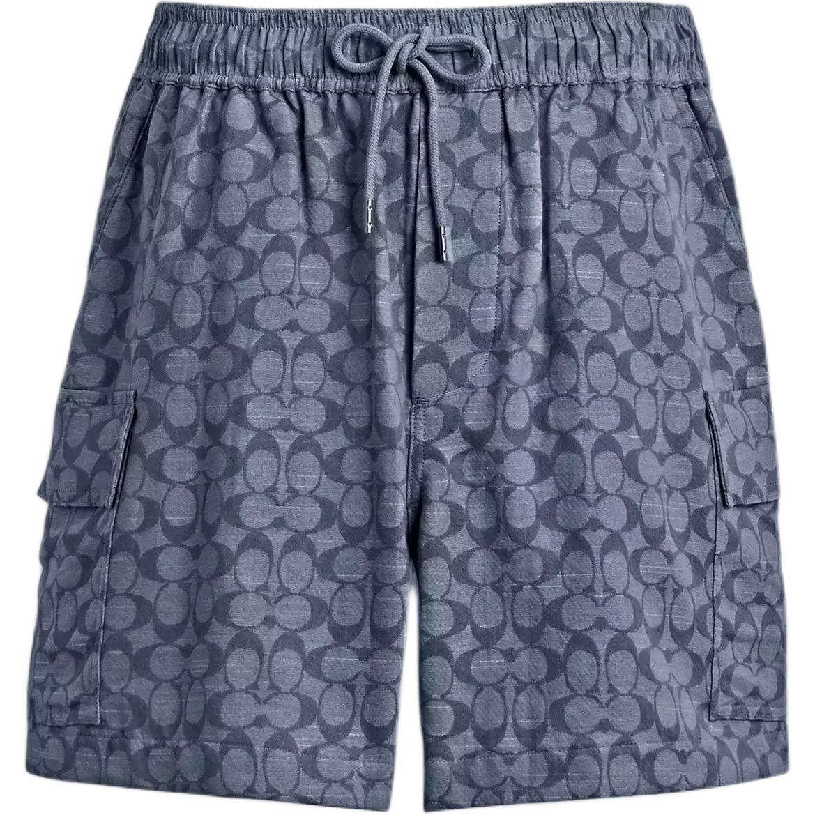 

Coach Ss25 Drawstring Elastic Waist Camping Casual Shorts Men shorts Blue CAX41-RF2 M