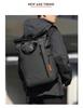 Men's Color-Blocked Roll-Top Backpack: Large Capacity & Multi-functional with Custom Logo Options
