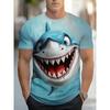 Summer Fashionable Cartoon Pattern 3d Printed Loose Soft Comfortable Plus Size Short Sleeved Round Neck Men's Casual Sport T-shirt