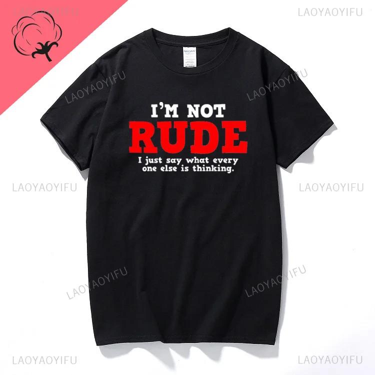 Rude Thinking Sarcastic TShirt Adult Humor Funny Graphic Tshirts Women Men Summer Casual Short-sleev Top Ropa Hombre Camisetas