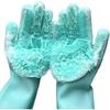 Dishwashing Cleaning Gloves Magic Silicone Rubber Dish Washing Gloves for Household Sponge Scrubber Kitchen Cleaning Tools