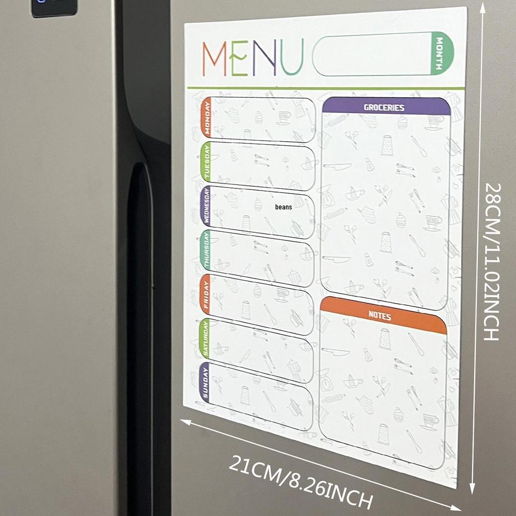 Magnetischer Abwischbarer Wochen- Monatsplaner & Memo-Aufkleber Whiteboard für Kühlschrank