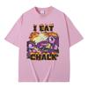 Game Deltarune I Eat Chalk Funny Meme Tshirt Men Women Causal Cotton Short Sleeve Tshirts Male Otaku Lovers Fans Gift T Shirts