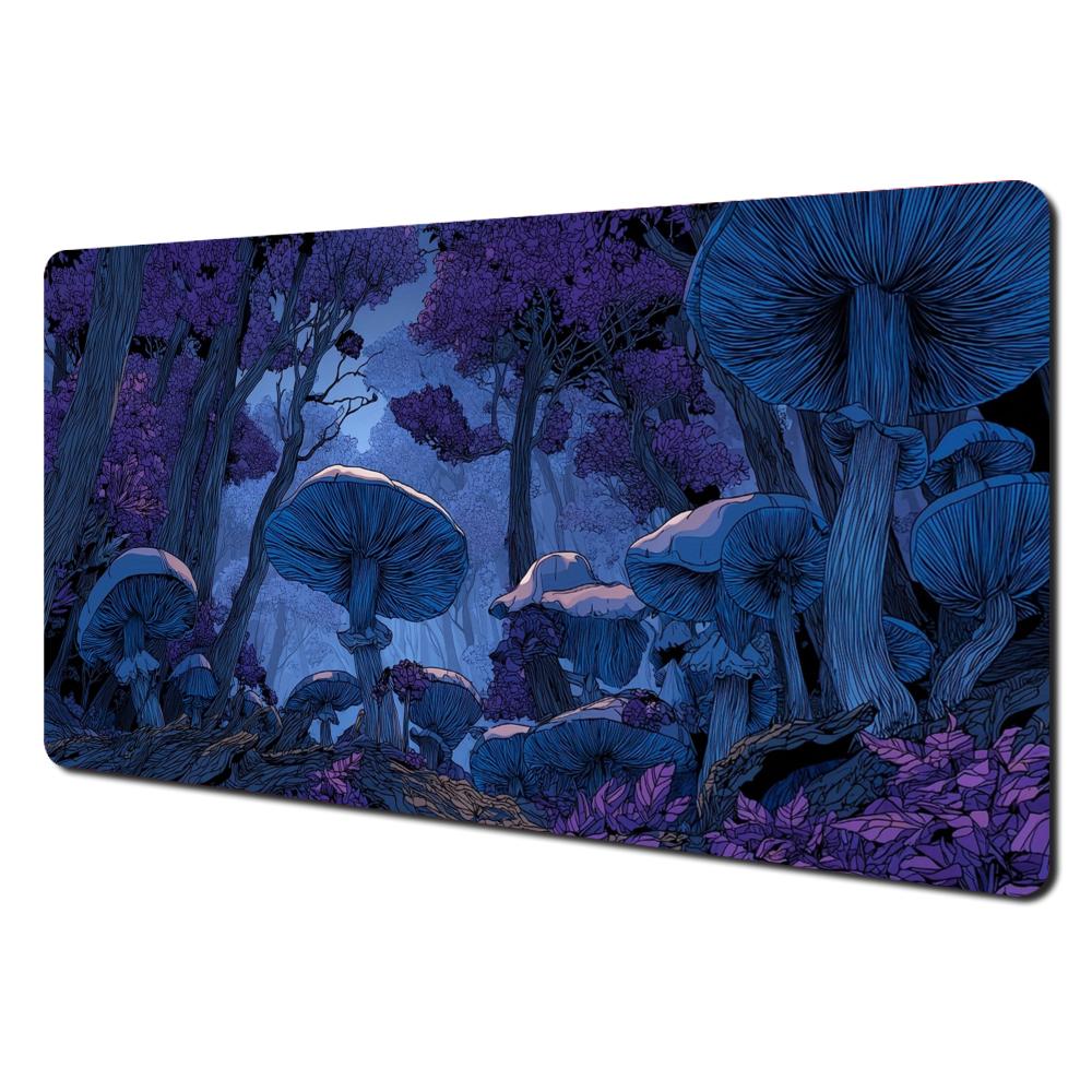 Fantasy Giant Mushroom Forest Mtg Playmat Magic Card Battle Mat Nonslip Durable 35x60cm Commander Playmat Tapete Magic Mtg