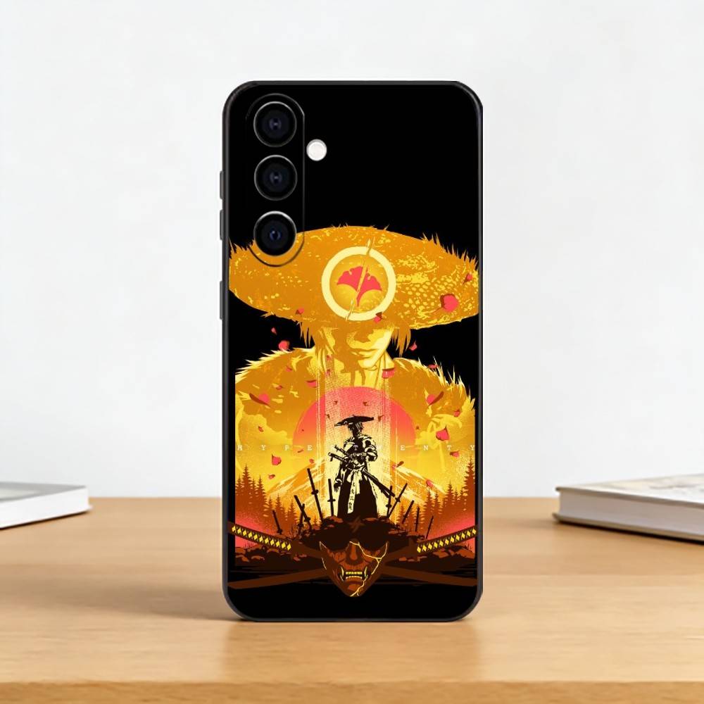 Game G-Ghost Of Y-Yotei Phone Case For Samsung Galaxy A73,A72,A71,A70,A53,A52,A51,Soft Silicone Black Cover