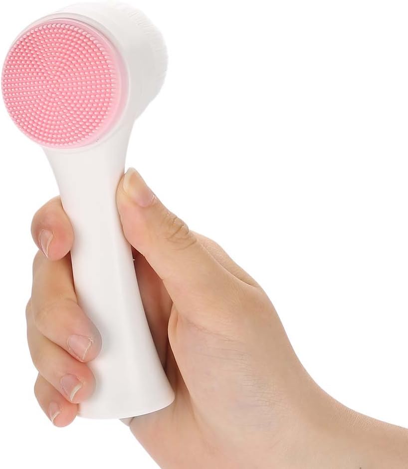 Double-sided Facial Cleansing Brush, Soft-bristled Silicone Facial Cleansing Instrument, Manual Facial Cleansing Pore Cleaner