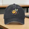 Happy Singing Bee with Flowers and Music Notes Casual Baseball Cap Kpop Rock Hats Summer High Quality Unisex Snapback Cap