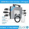 2000W On-Grid Micro-omvormer IP67 Waterdicht 230VAC 50Hz, 4 MPPT PV-ingangen Plug & Play Ingebouwde Wi-Fi voor Balkon Zonne-energie Systeem