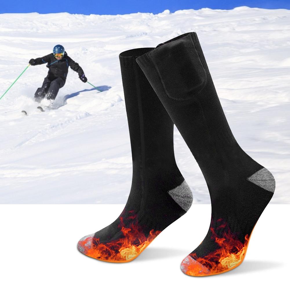 Washable Electric Heated Socks Rechargeable Battery Winter Foot Warmer Thermal SocksEU Plug 100-240V