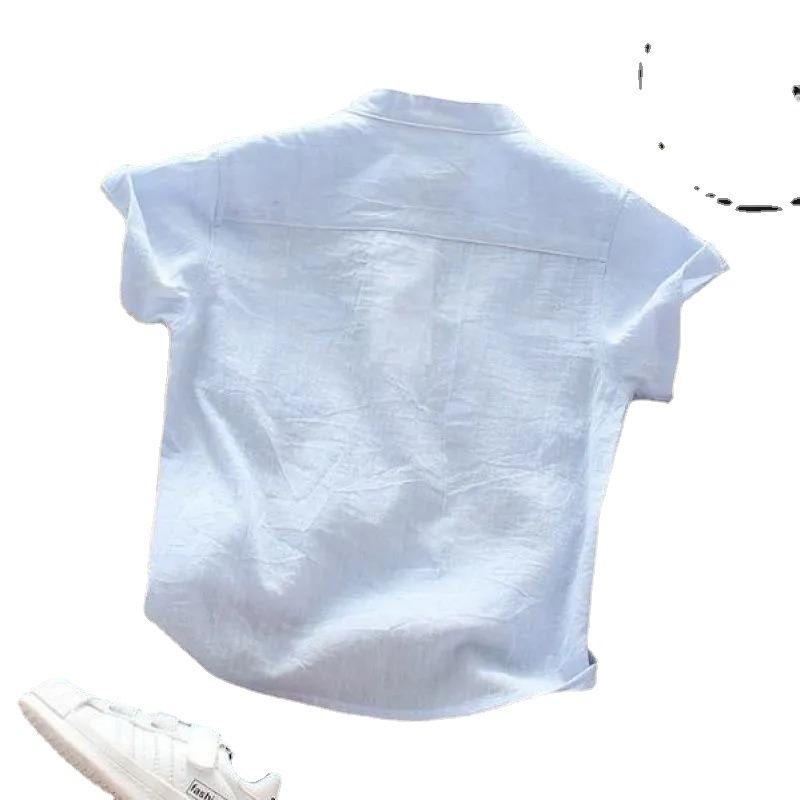 Cămăși pentru copii Haine de vară pentru băieți Fire de bumbac Îmbrăcăminte pentru bebeluși Cămăși subțiri Cămașă de bază Cool și casual