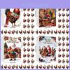 Calendario dell'Avvento Pollo di Natale Con Decorazioni Acriliche per Decorazioni Festive e Regali