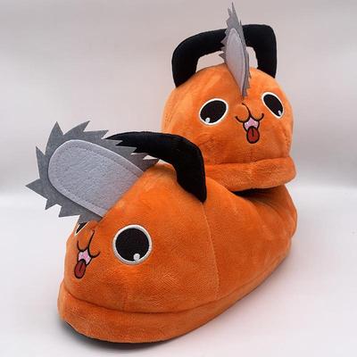 Pochita Chainsaw Man Teufel Plüsch Hausschuhe - Niedliche Baumwoll Winter Hausschuhe für Männer & Frauen
