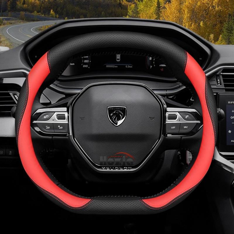 Leather Car Steering Wheel Cover for Peugeot 307 106 Partner 407 406 306 301 108 607 408 207 206 208 308 508 SW GT 2012 - 2025