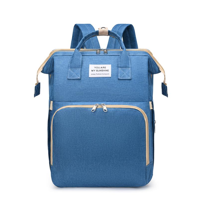 Upgraded Foldable Mummy Backpack: Multifunctional Large-Capacity Baby Bed
