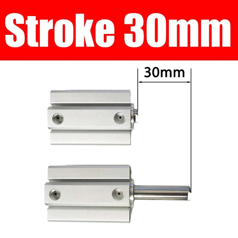 SDA 16 20 25 32 40 50 63 80 100mm Bore Compact Thin Air Cylinder 5-100mm Stroke Double Action Aluminium Pneumatic Cylinder