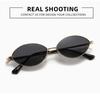 Trendy Euro-American Metal Frame Small Sunglasses for Women: Retro Street Style with High-End Appeal