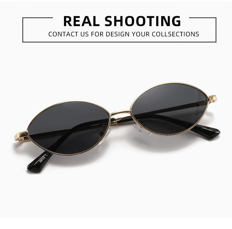 Trendy Euro-American Metal Frame Small Sunglasses for Women: Retro Street Style with High-End Appeal