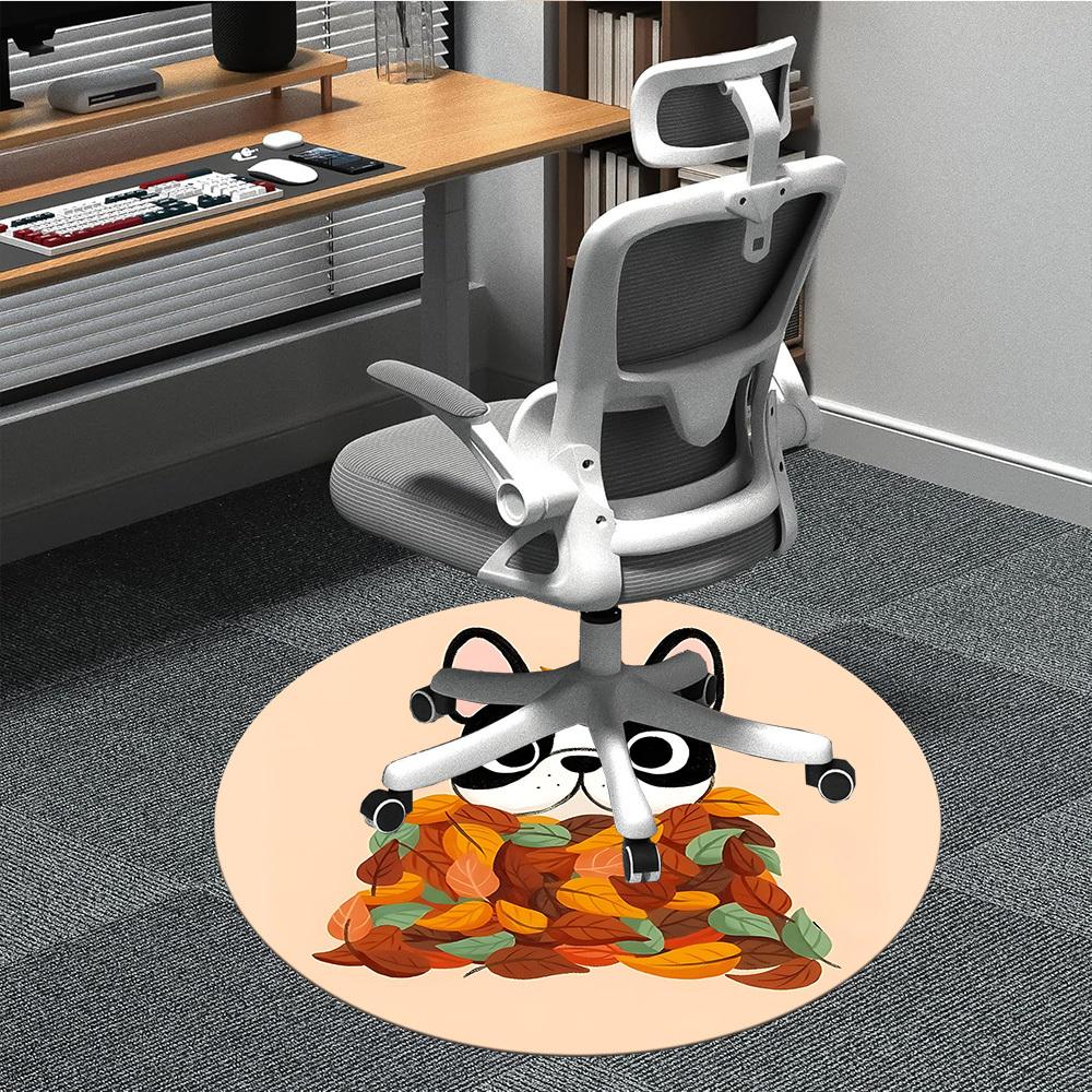 

1pc Autumn Leaves Dog Chair Carpet for Office, Non-slip, Soft and Durable Office Rug, Perfect for Office yy260131095 80cm by 80cm