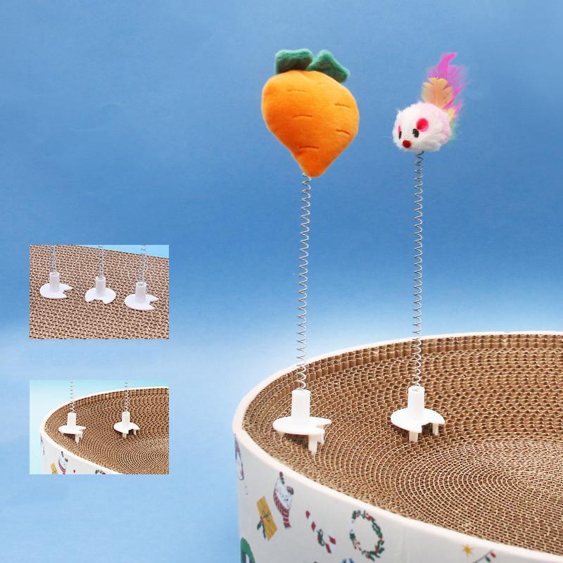 Durable Plastic Cat Scratching Board Toy Fun And Engaging Random Colors Or Carrot) Perfect For Your Feline Friend