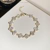 Elegant Floral Jewelry Bracelet For Women With Alloy And Crystal Accents