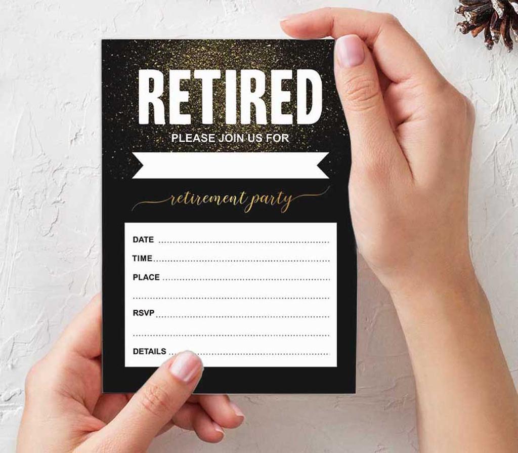 Inkdotpot Pack Of 30, Join Us Invitations With Envelopes, Retirement Party Celebration Invite Cards Fill-In Style Party Supplies 5 X 7 Inches