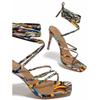 Large size stiletto high heel sandals women's summer new trend in anklet straps nightclub square head fashion sandals