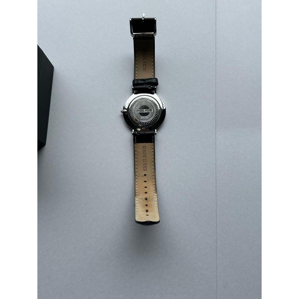 Used POLICE police watch men's black leather band