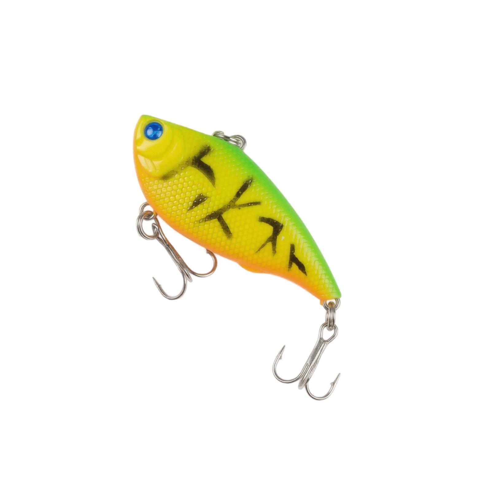 

5 5CM Classic Fishing Lure Plastic Hard Bait 7 2G Vib Lure Suitable for Bass Pike Perch Fishing with Dual Treble Hooks one size