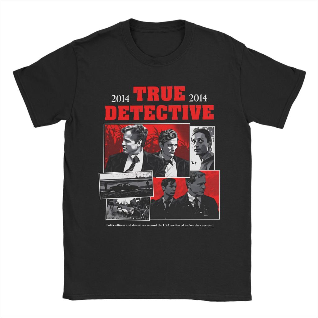 True Detective Rust Cohle Marty Hart Tričko Letní Dospělý Čistá Bavlna Kulatý Výstřih 4XL 5XL 6XL Oblečení Krátký Rukáv Tričko
